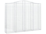Arched Gabion Baskets 3 pcs 200x30x200/220 cm Galvanised Iron 3145536