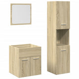 3 Piece Bathroom Furniture Set Sonoma Oak Engineered Wood 3324992
