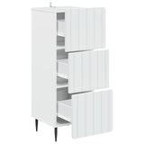 Drawer Cabinet White 33 x 34.5 x 92 cm Engineered Wood 894385
