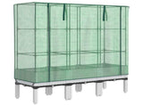 Raised Bed with Greenhouse Cover Rattan Look 120x40x140 cm 4015848