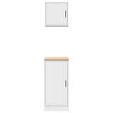 ZNTS Garage Cabinets 2 pcs White Engineered Wood 3328296