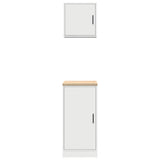 Garage Cabinets 2 pcs White Engineered Wood 3328296