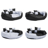 Reversible & Washable Dog Cushion Grey and Black 85x70x20 cm 171208