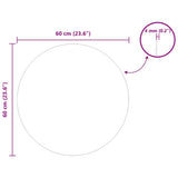 Wall Mirror Round 60 cm Tempered Glass 42023015