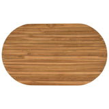 Table Top 120 x 70 x 3.5 cm Oval Solid Teak Wood Natural 42033164