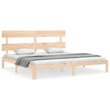 Bed Frame without Mattress 200x200 cm Solid Wood Pine 3193551