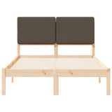 Bed Frame with Upholstered Headboard Taupe 120 x 200 cm 877912