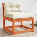 Garden Sofa Set of 2 Wax Brown Solid Pine Wood Standard Modular 844706