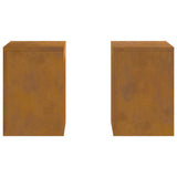 Plant Stand 2 pcs Rusty 24 x 24 x 35 cm Weathering Steel 865812