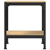Workbench Black 81 x 41 x 91 cm Engineered Wood and Metal 42020132