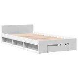 Bed Frame with Drawer without Mattress White 75x190 cm Small Single 3280804