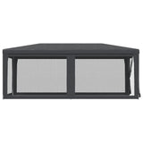 Party Tent with 6 Mesh Sidewalls Anthracite 3x6 m HDPE 319239