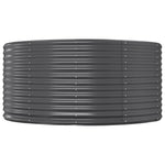 Garden Raised Bed Anthracite 140x140x68 cm Galvanised Steel 319091