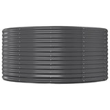 Garden Raised Bed Anthracite 140x140x68 cm Galvanised Steel 319091