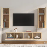 4 Piece TV Cabinet Set Sonoma Oak Engineered Wood 3114200