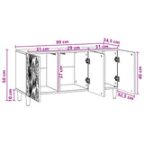 TV Cabinet 99 x 34.5 x 50 cm Old Wood Engineered Wood 895183