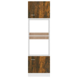 Microwave Cabinet Lyon Smoked Oak 60x57x207 cm Engineered Wood 815603