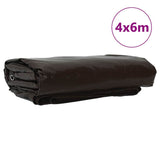 Tarpaulin 650g / m Brown 4 x 6 m Canvas with PVC Coating 42017712