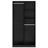 Wardrobe with Shelf Black oak 100 x 50 x 200 cm Engineered Wood 3446632