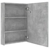 LED Bathroom Mirror Cabinet Concrete Grey 50x13x70 cm 326495
