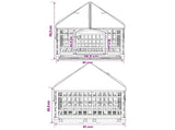 4 Panel Dog Playpen with Roof 177.5 x 154.5 x 112 cm Plastic 42027222