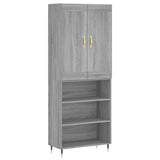 Highboard Grey Sonoma 69.5x34x180 cm Engineered Wood 3200055