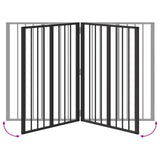Dog Gate 2 pcs Black 100 x 100 cm Galvanised Steel 891989