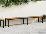 Garden Bench 201 x 35 x 45 cm Solid Acacia Wood Rectangular 901301