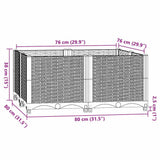 Raised Bed 80x80x38 cm Polypropylene 153303