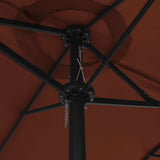44872 Outdoor Parasol with Aluminium Pole 460x270 cm Terracotta