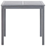 Garden Table Grey 80x80x74 cm Solid Acacia Wood 46324