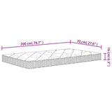 Foam Mattress Medium Soft 70x200 cm 373040