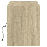 TV Wall Cabinet with LED Lights Sonoma Oak 140x31x38 cm 852371