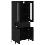 Highboard Black Oak 69.5 x 34 x 180 cm Engineered Wood 3416187