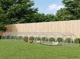 Chicken Coop Silver 800 x 150 x 100 cm Galvanised Steel 3434663