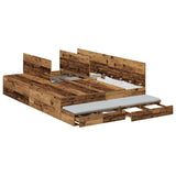 Storage Bed Frame with Drawer Old Wood 135 cm Engineered Wood 3335707
