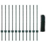 Welded Wire Fence 25 x 0.8 m PVC-Coated Steel Green 3336715