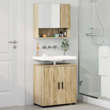 Bathroom Furniture Set 2 pcs Sonoma Oak Engineered wood & Metal 3392935