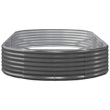 Garden Raised Bed Galvanised Steel 600x140x36 cm Anthracite 319051