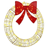 Wreath with 80 LEDs Warm white 91 x 91 x 9 cm PET 42019137