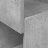 Corner Cabinet 25.5x25x102cm Engineered Wood Concrete Grey 889808