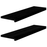 Window Sills 2 pcs Brown Black 90x25x2 cm Solid Wood Oak 4009183