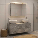 Bathroom Furniture Set 4 pcs Concrete Grey 3406978
