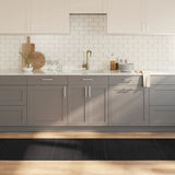 Rug Rectangular Black70x1000 cm Bamboo 376894