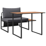 Outdoor Steel Seating 2 pcs Anthracite Steel 42004137