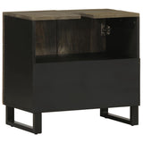 Sink Cabinet Black 62x33x58 cm Solid Wood Mango 4017703