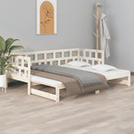 ZNTS Pull-out Day Bed without Mattress Solid Wood Pine 2x cm 820222