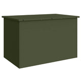 Outdoor Storage Box Olive Green 80 x 50.5 x 50 cm Steel 874570