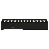 Bed Frame with Drawer Black Oak 140 x 200 cm Engineered Wood 3333968