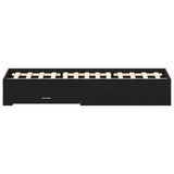 Bed Frame with Drawer Black Oak 140 x 200 cm Engineered Wood 3333968